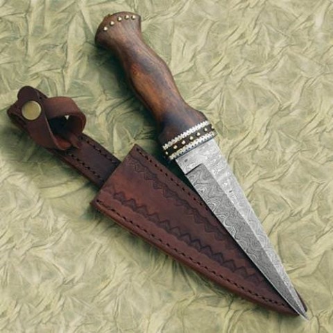 DAMASCUS SGIAN DUBH RAIDER KNIFE